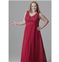 Plus Size Chiffon And Lace Empire Waist Jacket Dress