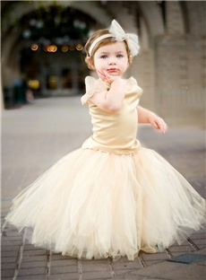 Cute Little Ball Gown Baby Girl Dresses Straps Tulle Dresses