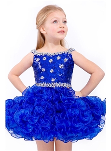Cute Little Ball Gown Baby Girl Dresses With Organza Ruffles