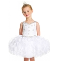 Cute Little Ball Gown Baby Girl Dresses With Organza Ruffles