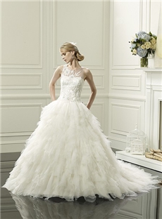 New Arrival Princess Flattering Sheer Detachable Bateau Build Up Layers Of Tulle Handkerchief Wedding Dress New Arrival Princess Flattering Sheer Detachable Bateau Build Up Layers Of Tulle Handkerchief Wedding Dress