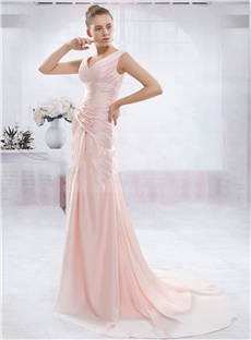 Attractive Sheath Column Floor Length Off The Shoulder Color Anitas Wedding Dress