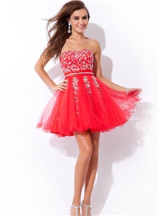 Gorgeous Sweetheart Appliques Empire Short Sweet 16 Prom Dress