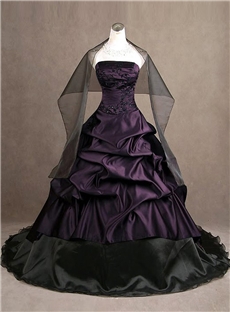 Ladylike Ball Gown Strapless Embroidery Bodice Design Wedding Dress