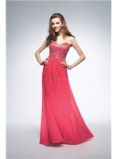 Stunning A Line Floor Length Sweetheart Beading Prom Dress