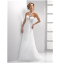 Plain Empire Halter Neckline Court Train Wedding Dress