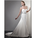 Airy Empire Sweetheart Court Train Wedding Dress