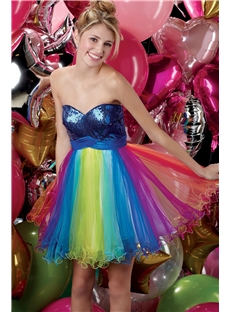 Fresh A Line Sweetheart Sequins Short Sweet 16 Dress