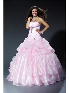 Stylish Brilliant Strapless Floor Length Ball Gown Quinceanera Dresses