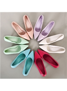 Gorgeous Candy Color Pointed Toe Heels