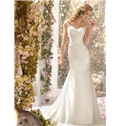 Luxurious Mermaid Trumpet Off The Shoulder Intricately Beaded Appliqués On Soft Satin Wedding Dress