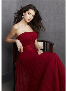 New Style Ruched A Line Strapless Floor Floor Length Bridesmaid Dresses