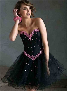 Adorable Sweetheart Embroidery Empire Cocktail Short Prom Dress