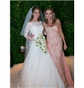Long Sleeve Wedding Dress Bateau Poet A Line Floor Length Back Zipper Tiered Elegant Natural Waist