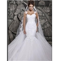 Berta Sexy Luxury Backless Lace Sheer Tulle A Line Covered Button Spaghetti Straps Winter Wedding Dresses