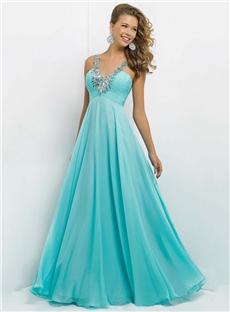 Boutique Sweetheart Beading Straps A Line Evening Prom Dress