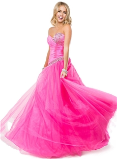 Eye Catching Sweetheart Appliques Lace Up Prom Dress