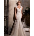 Majestic Embroidery Design Beaded Waistband Wedding Dress