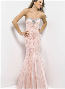 Adorable Sweetheart Embroidery Mermaid Evening Prom Dress
