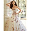 Chic Delicate A Line Spaghetti Straps Appliques Wedding Dress