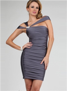 Sexy Sheath Off The Shoulder Strapless Short Prom Dress