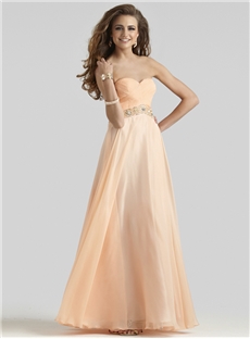 Attractive Beading Floor Length Sweetheart Evening Dress