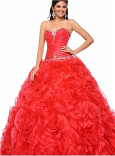 Luxurious Ball Gown Floor Length Strapless Beading Quinceanera Dress