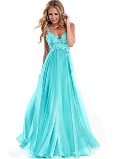 Stunning Silk Like Chiffon Sweetheart Neckline Floor Length A Line Evening Dress