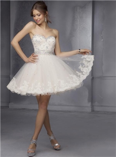 Boutique Sweetheart Beading Zipper Up Short Prom Sweet 16 Dress