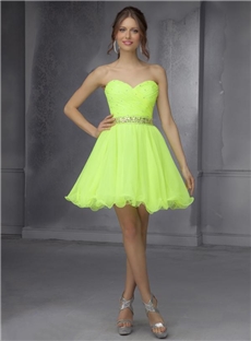 Elegant Sweetheart Beading Zipper Up Short Prom Sweet 16 Dress