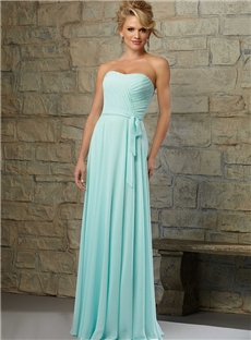 Affordable A Line Sweetheart Zipper Up Floor Length Bridesmade Dress