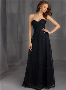 Boutique Sweetheart Embroidery Floor Length Bridesmaid Dress