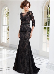 Elegant Embroidery V-Back Floor-Length Evening Dress