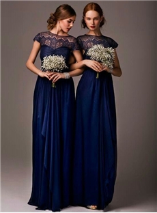 A Line Chiffon Floor Length Latest Bridesmaid Dresses