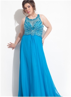 Boutique Halter A Line Beading Floor Length Evening Prom Dress