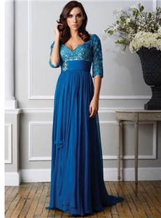 Amazing A Line V Neck Neckline Floor Length Lace Mother Of The Bride Dresses
