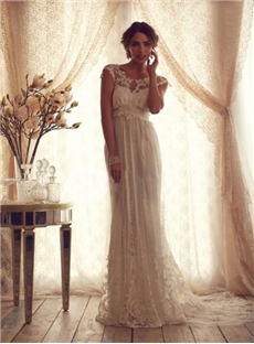 Princess Scoop Neckline Sleeveless Appliques Sweep Train Tulle Wedding Dress