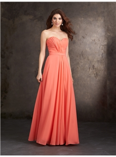 Elegant A Line Sweetheart Natural Floor Length Latest Bridesmaid Dresses