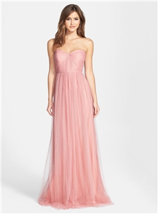 Charming A Line One Shoulder Floor Length Latest Bridesmaid Dresses