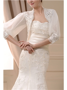 Elegant Lace 3 4 Sleeves Length Jacket