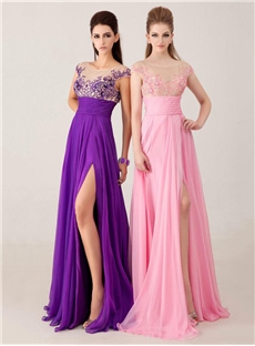 Adorable Jewel Empire Floor Length Zipper Up Prom Evening Dress