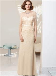 Charming Scoop A Line Floor Length Tulle Mother Of The Bride Dress