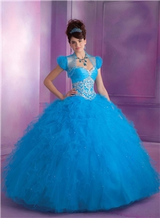 Boutique Sweetheart Beading Lace Up Floor Length Quincean Dress
