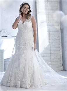 Sparkle Lace A Line Detachable Sleeves And Lace Up Back Wedding Dress