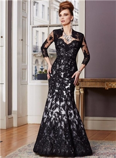 Boutique Mermaid Sweetheart Embroidery Floor Length Mother Of The Bride Dress