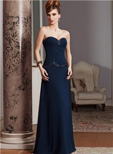 Gorgeous Sweetheart Zipper Up Floor Length Beading Mother Of The Bride Dress