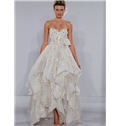 Ball Gown Sweetheart Neckline Basque Waist Tea Length Lace Wedding Dress