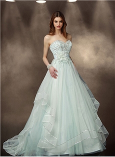 Elegant Princess Sweetheart Sleeveless Court Train Wedding Dress