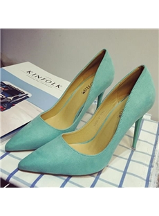 Boutique Suede Stiletto Heels Beak Prom Shoes