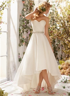 Princess Sweetheart Asymmetrical Beading Wedding Dress
